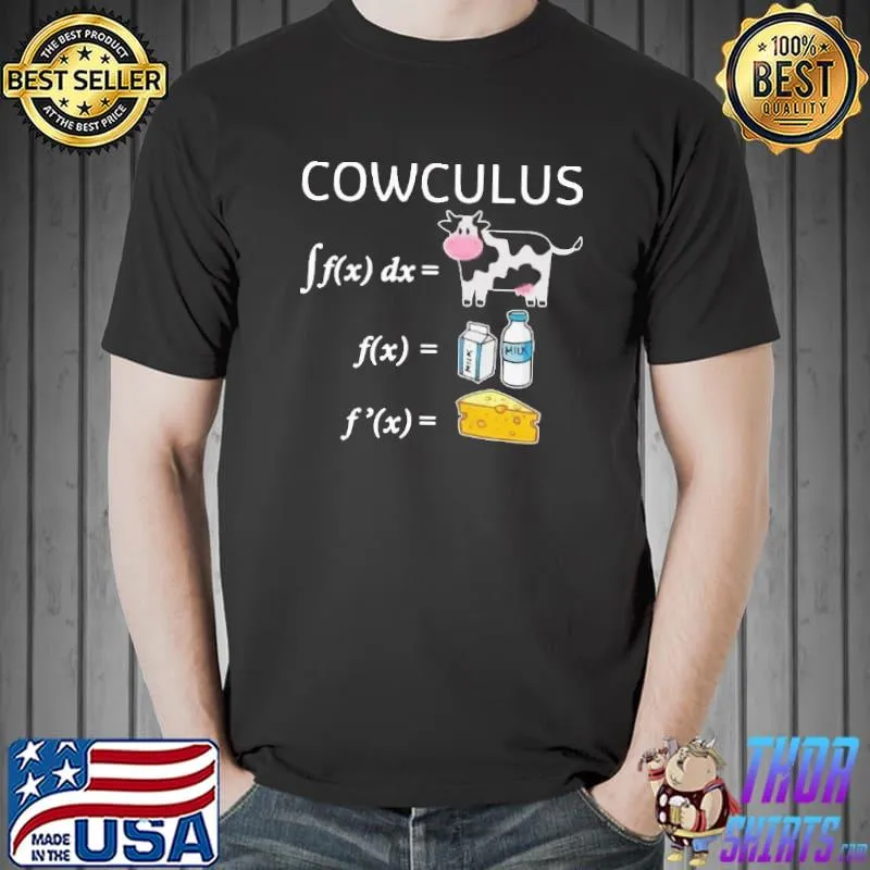Top Cowculus calculus math milk cheese shirt