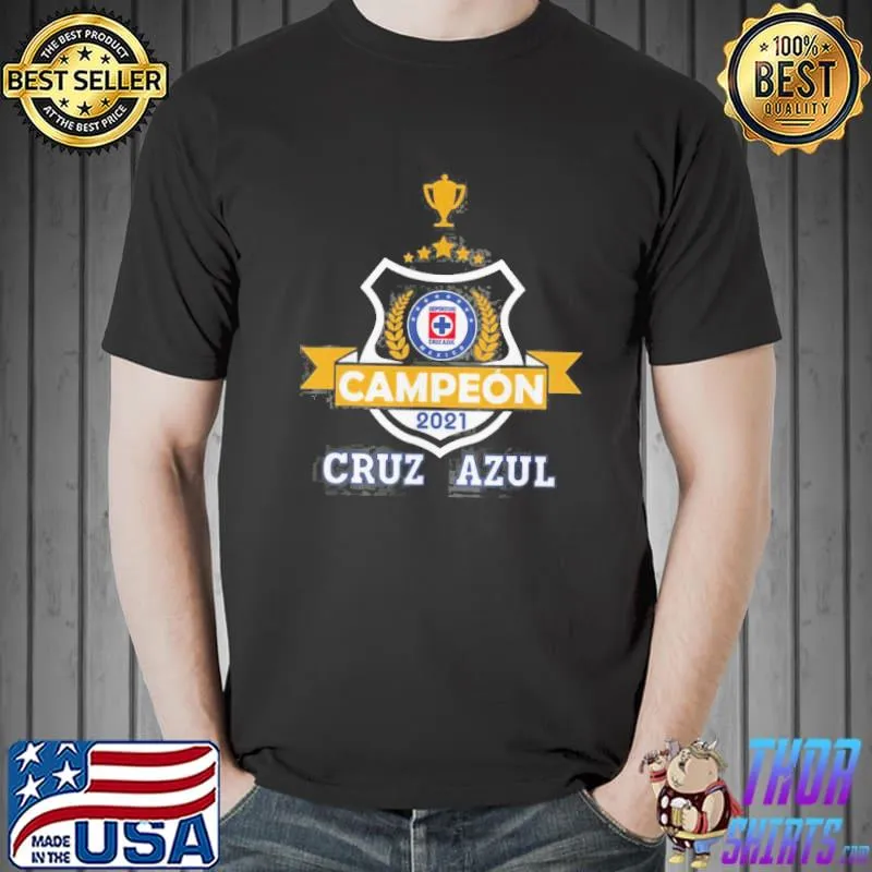 Top Cruz Azul Campeon 2021 Football Mexico Shirt
