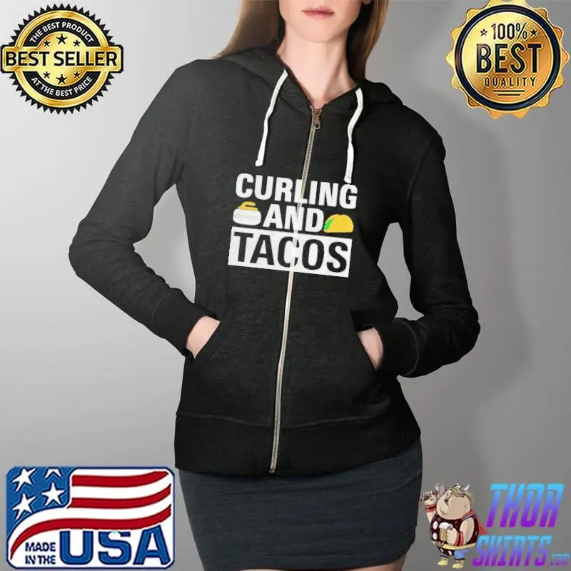 Top Curling and tacos Full Zip Hooded