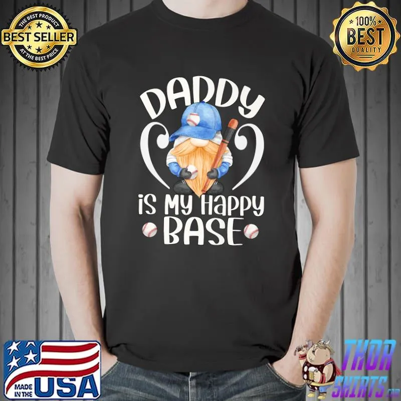 Top Funny Gnome For Best Dad With Baseball Fathers Day Saying Premium T-Shirt