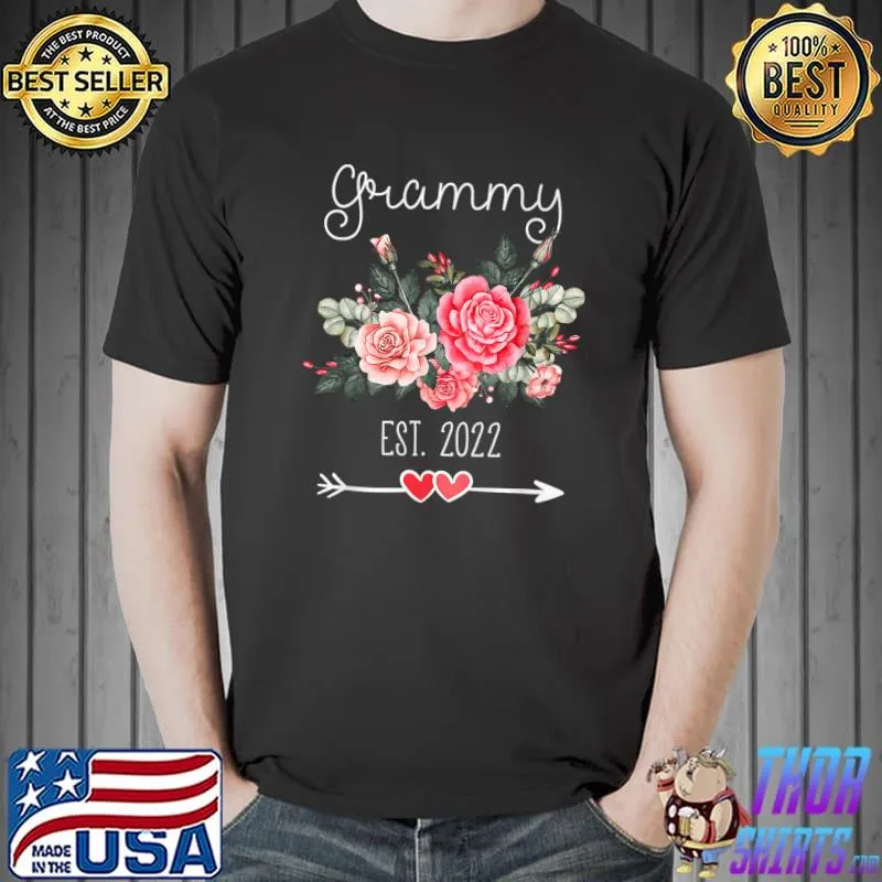 Top Grammy Est 2022 Floral Mothers Day Premium T-Shirt