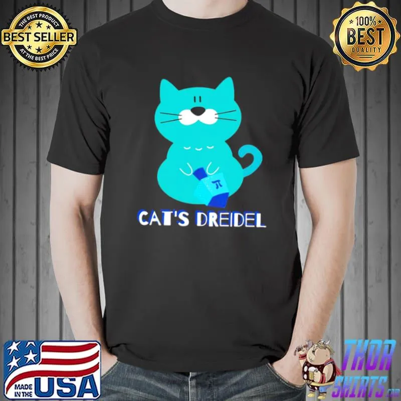 Top Hanukkah Dreidel Chanukah Cat Shirt Unisex