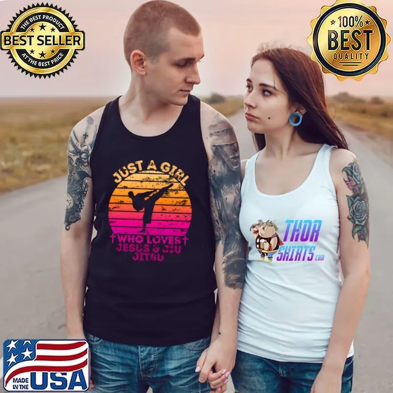 Top Just A Girl Who Loves Jesus And Jujutsu T- Tank Top
