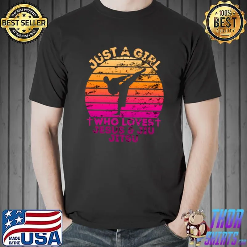 Top Just A Girl Who Loves Jesus And Jujutsu T-shirt