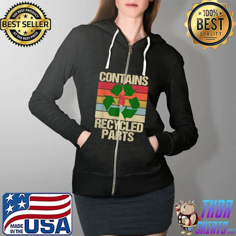 Top Kidney Transplant Organ Recipient Contains Organ Donation T-Shirt Full Zip Hooded