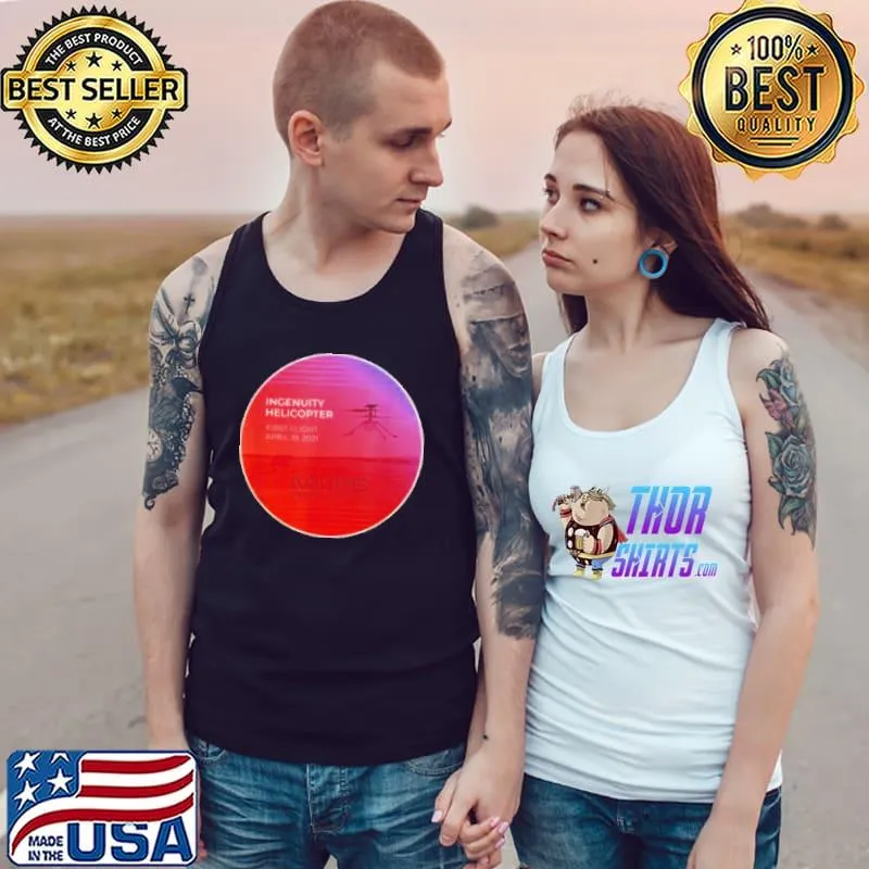 Top Mars Ingenuity Helicopter First Mars Flight Perseverance Shirt Tank Top