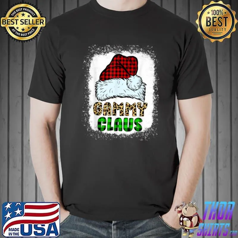 Top mb Gammy Claus Christmas Pajamas Santa Family Matching T Shirt Unisex