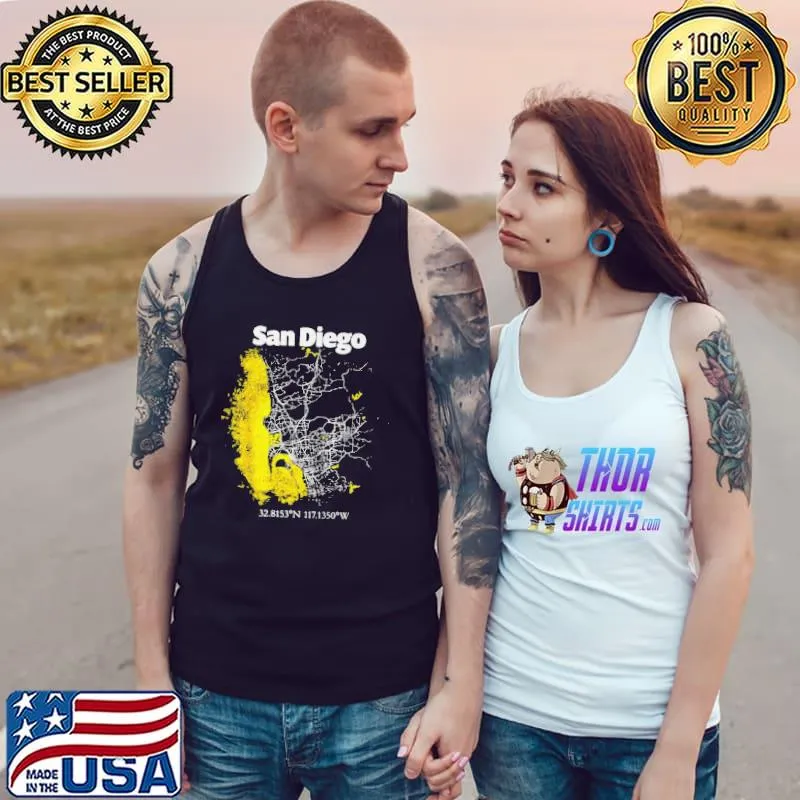 Top San diego California street map hometown pride souvenir Tank Top