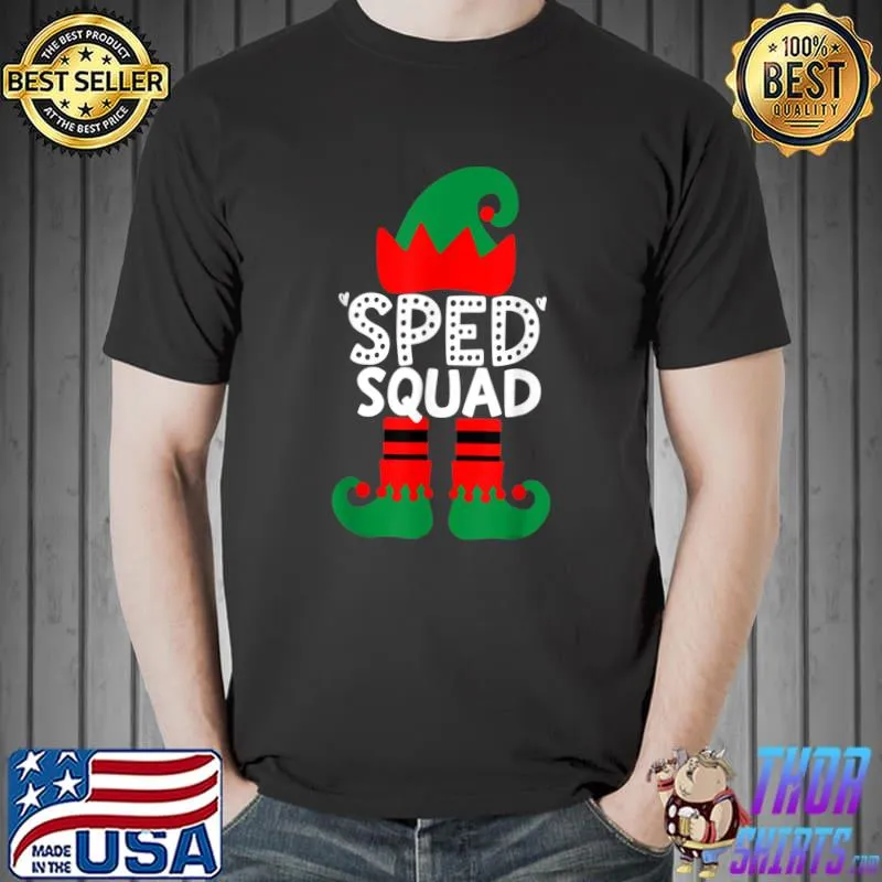 Top Sped Squad Special Ed For Cute santa Family Christmas T-Shirt