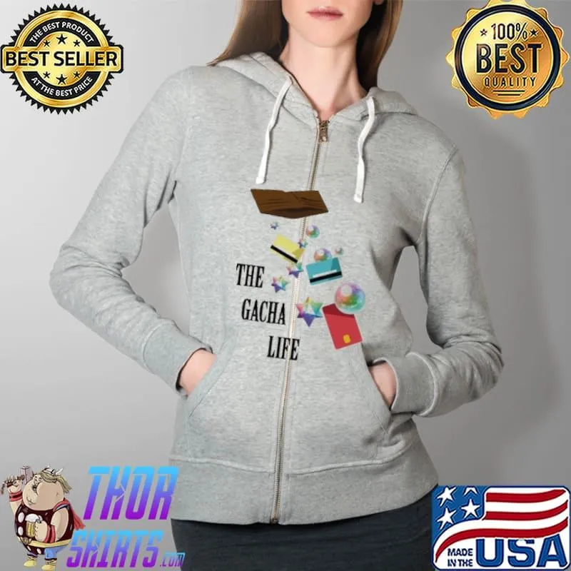 Top The Gacha Life Shirt Full Zip Hooded