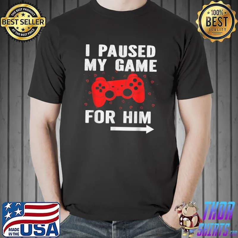 Valentines Day Gamer Girlfriend Matching Couple Gaming T-Shirt Unisex