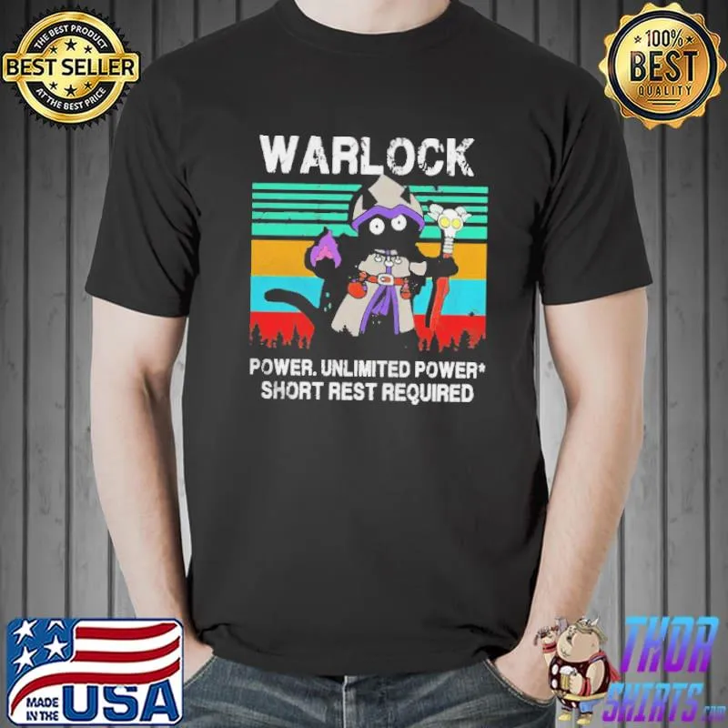 Warlock power unlimited power short rest required vintage shirt