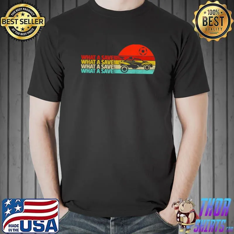 What a save Vintage Retro Rocket Soccer Car T-Shirt