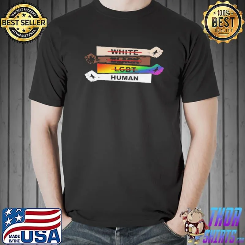 White Black LGBT Human Shirt