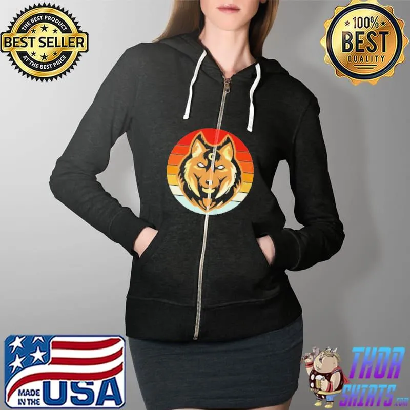 Wolf head logo wolf lover Full Zip Hooded