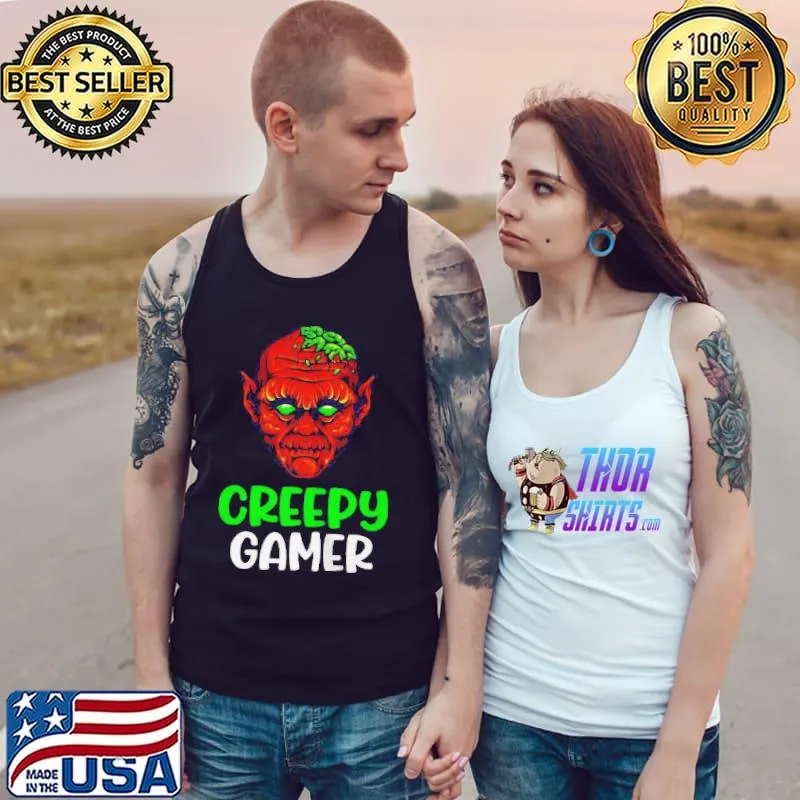 Zombie gamer creepy halloween video game skeleton scary Tank Top