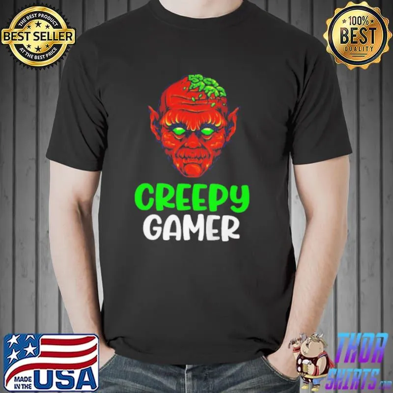 Zombie gamer creepy halloween video game skeleton scary shirt