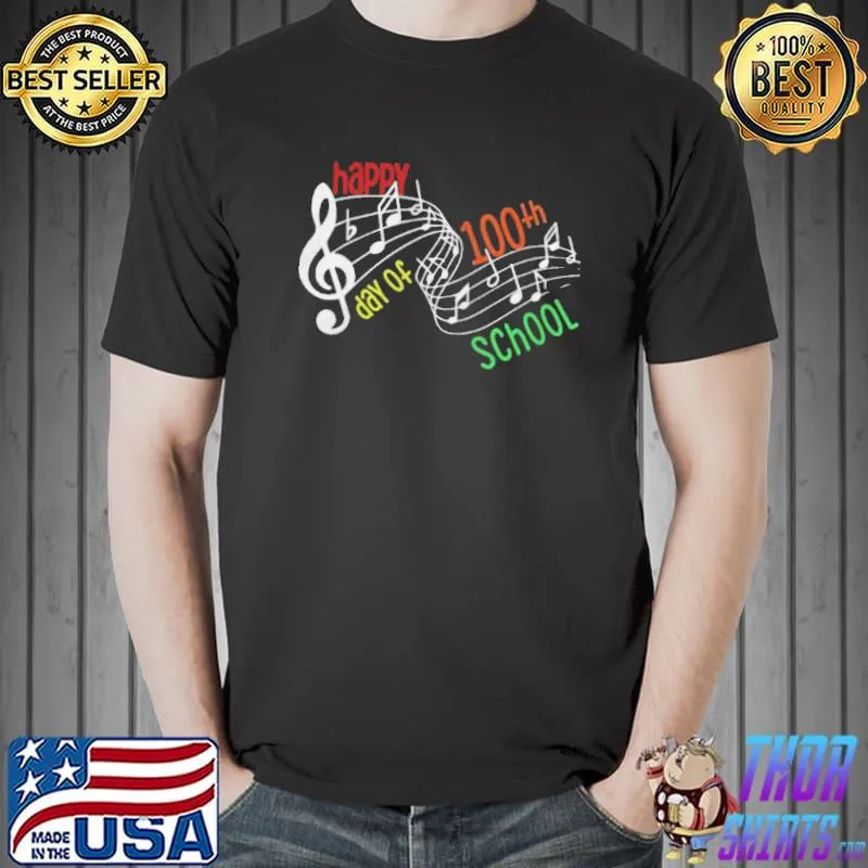 100th day of school music teacher 100 days musician Unisex