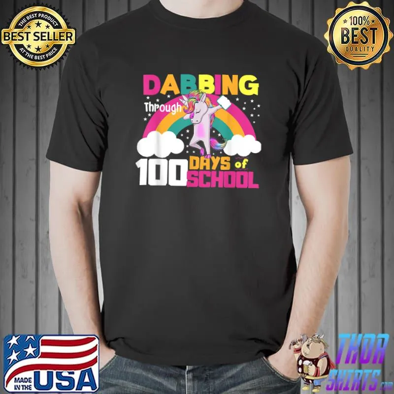 100th Day Of School Shirt Dabbing 100 Days Dab Girls T-Shirt Unisex