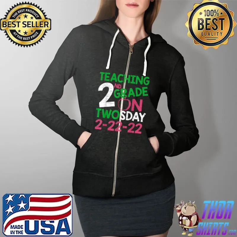 22ND February 2022 Twosday 22222 Funny Aka Math Teacher T-Shirt Full Zip Hooded