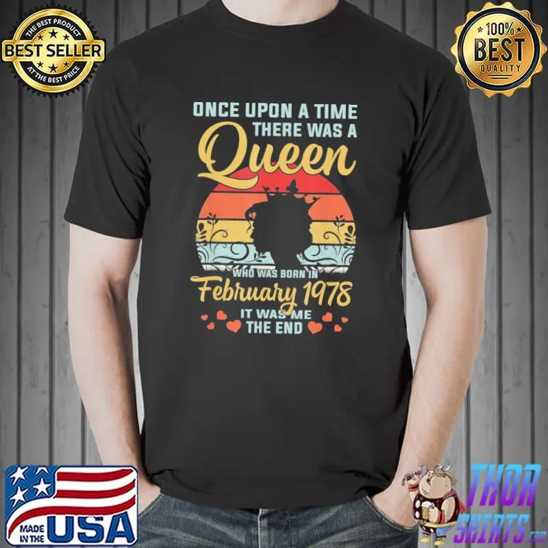 44 Years Old Birthday Girl 44 Birthday Queen February 1978 T-Shirt Unisex