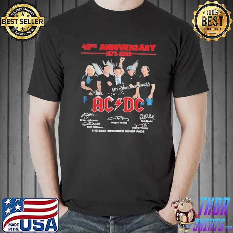 49th anniversary 1973 2022 acdc the best memories never fade signature Unisex