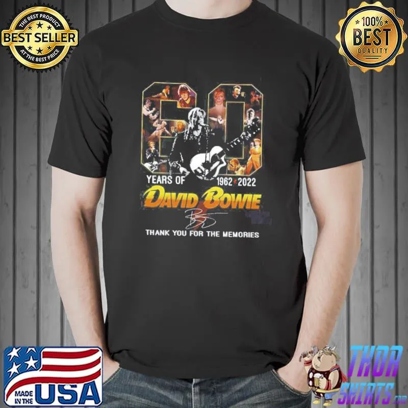60 Years Of 1962 2022 David Bowie Signature Unisex T-Shirt Unisex