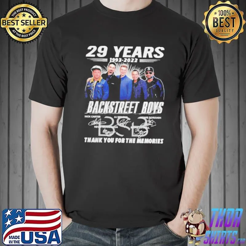 9 years 19932022 backstreet boys signatures thank you for the memories Unisex