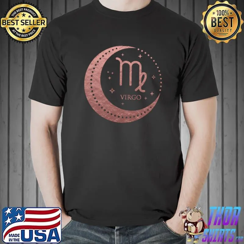 Awesome Boho Virgo Constellation Moon Birthday T-Shirt Unisex