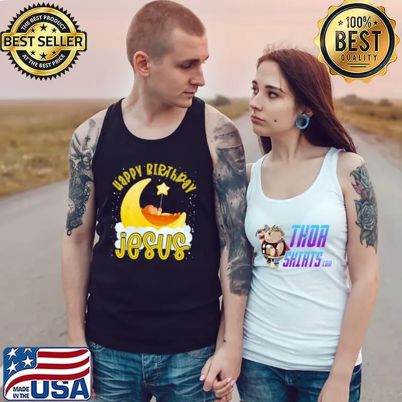Awesome Christliche Religion Weihnachten Stern Happy Birthday Jesus Shirt Tank Top