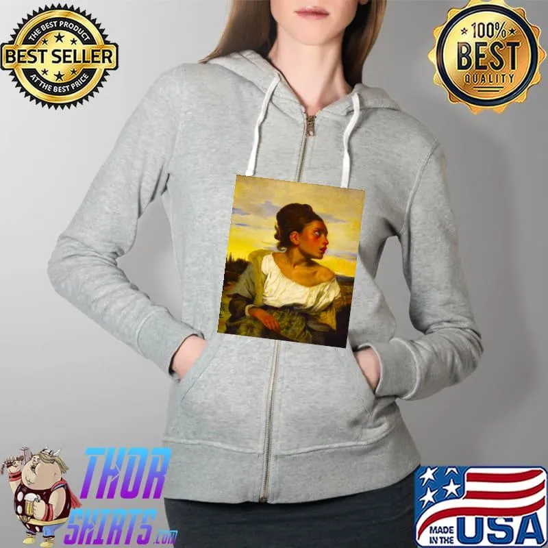 Awesome Euge`ne Delacroix The Orphan Girl At The Cemetary 1823 1824 Unisex T-Shirt Full Zip Hooded