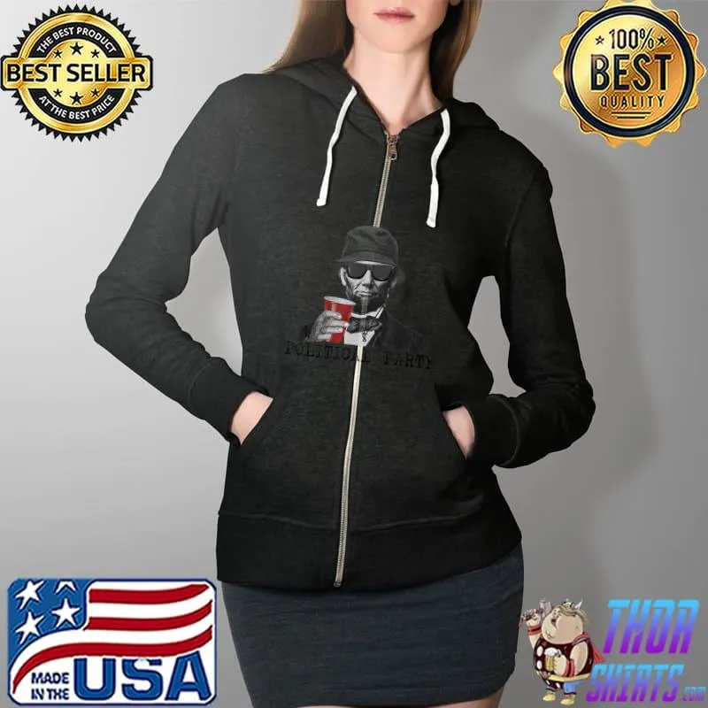 Awesome Funny Political Party Abe Lincoln Craft Beer Lover Skater T-Shirt Full Zip Hooded
