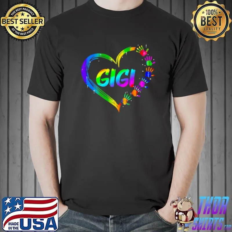 Awesome Gradient Heart Shape Gigi Shirt Unisex