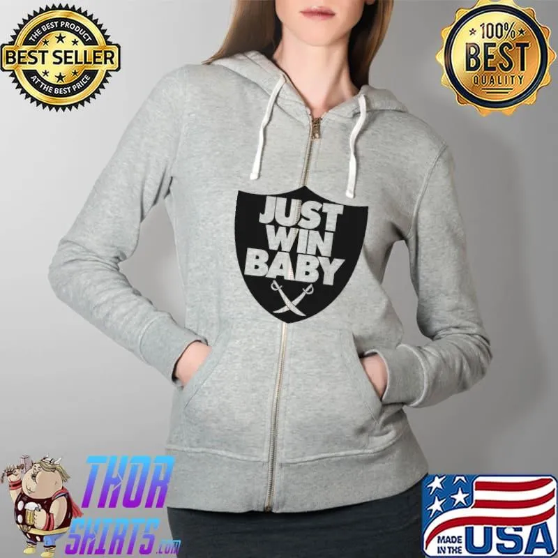 Awesome Just Win Baby Raider Unisex T-Shirt Full Zip Hooded
