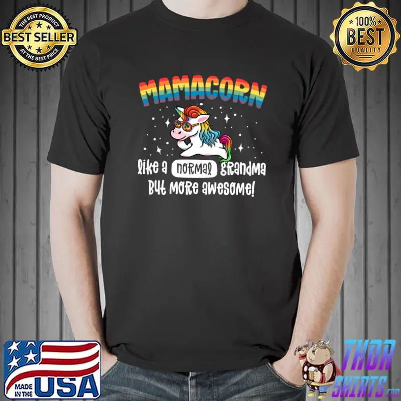 Awesome Mamacorn Shirt For Women Matching Family Aunt To Be Gifts Long Sleeve T-Shirt