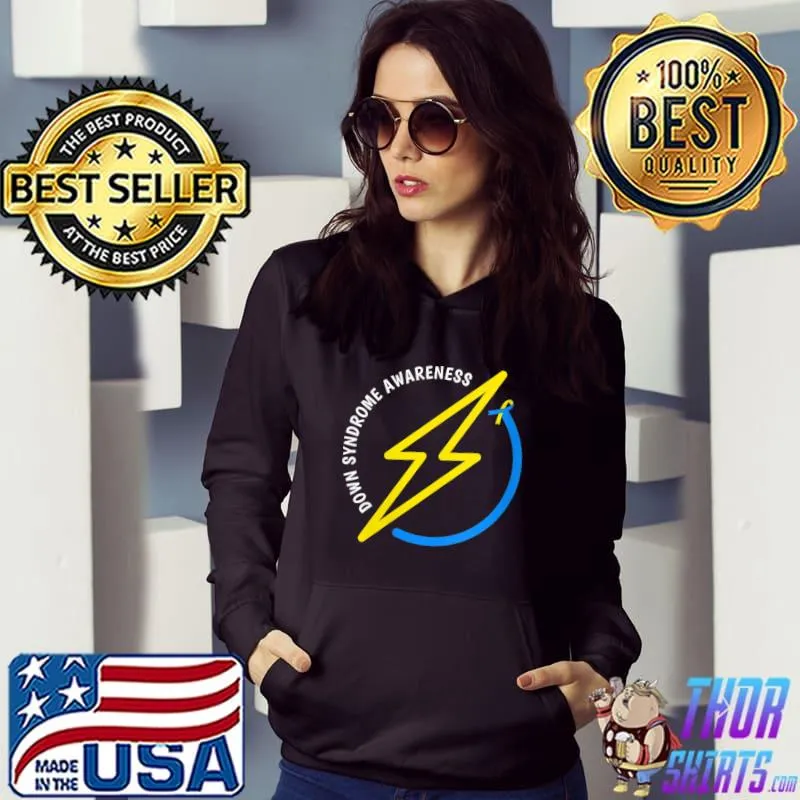 Awesome Superhero Lightning Bolt Emblem World Down Syndrome Day T-shirt