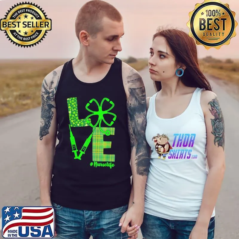 Awesome Vaccine Nurse St. Patrick’s Love T-Shirt Tank Top