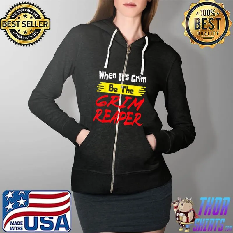 Be The Grim Reaper Playoffs Coach Pep Talk KC Football T-Shirt Full Zip Hooded