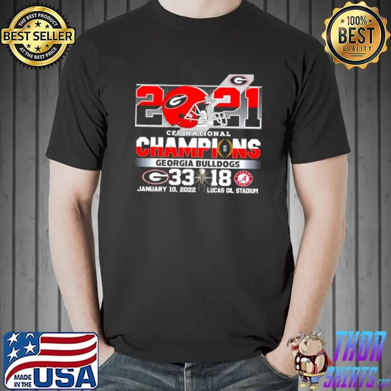 Best 2021 cfp national champions georgia bulldogs 33 18 january 10 2022 lucas oil stadium Unisex
