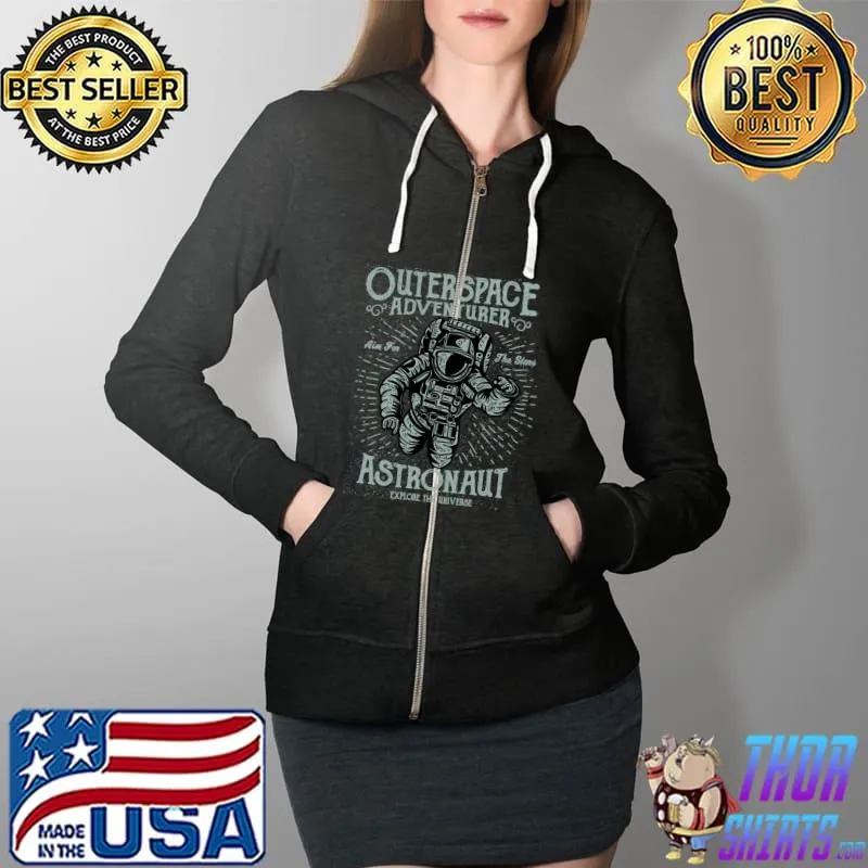 Best Cool Astronaut With Planets Vintage And Retro Spaceman T- Full Zip Hooded