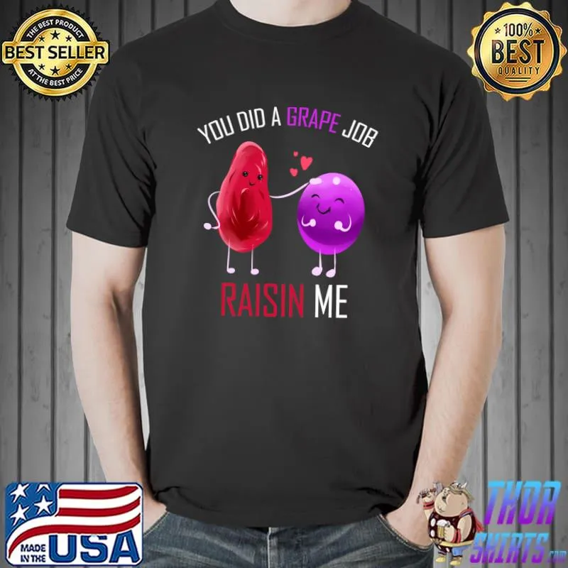 Best Funny Grape and Raisin Parents Gift Siblings Toddler Family T- Unisex