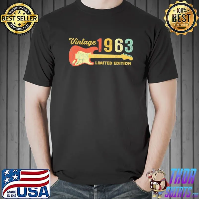 Best of 1963 Birthday – Guitar lovers 59th Birthday T-Shirt Unisex