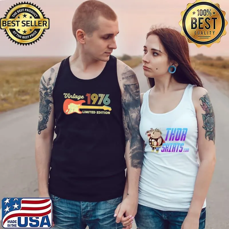 Best of 1976 Birthday – Retro Guitarist 46th Birthday T-Shirt Tank Top