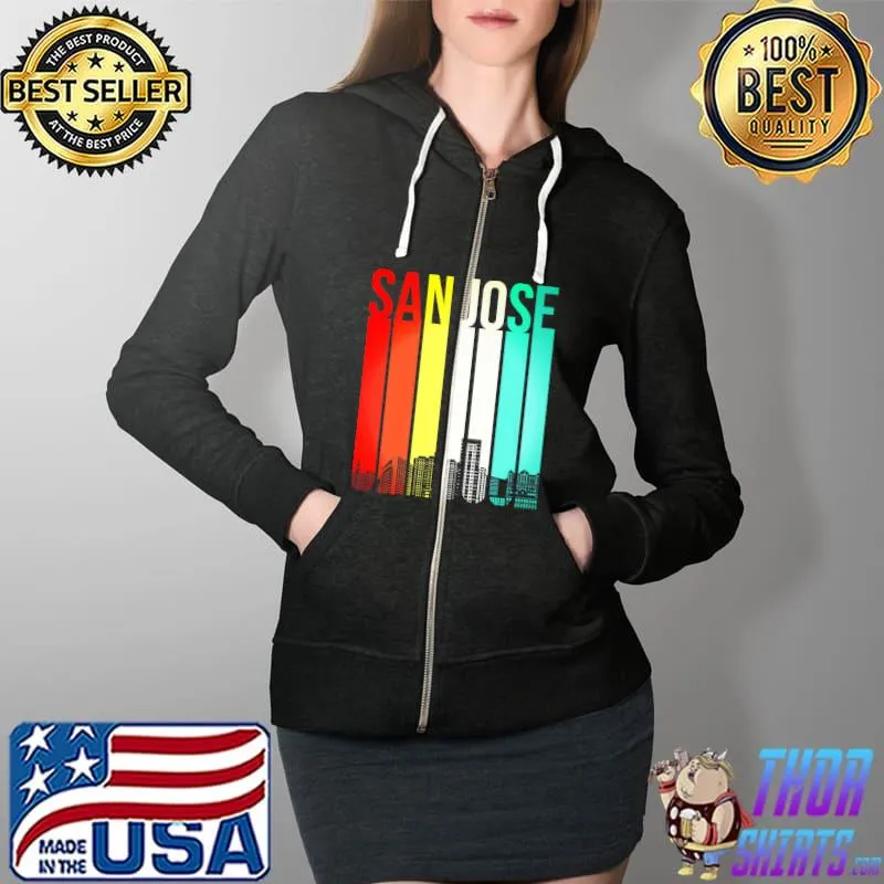 Best San Jose California USA Flag Nor Cal Bear Bay Area Tech City Premium T-Shirt Full Zip Hooded