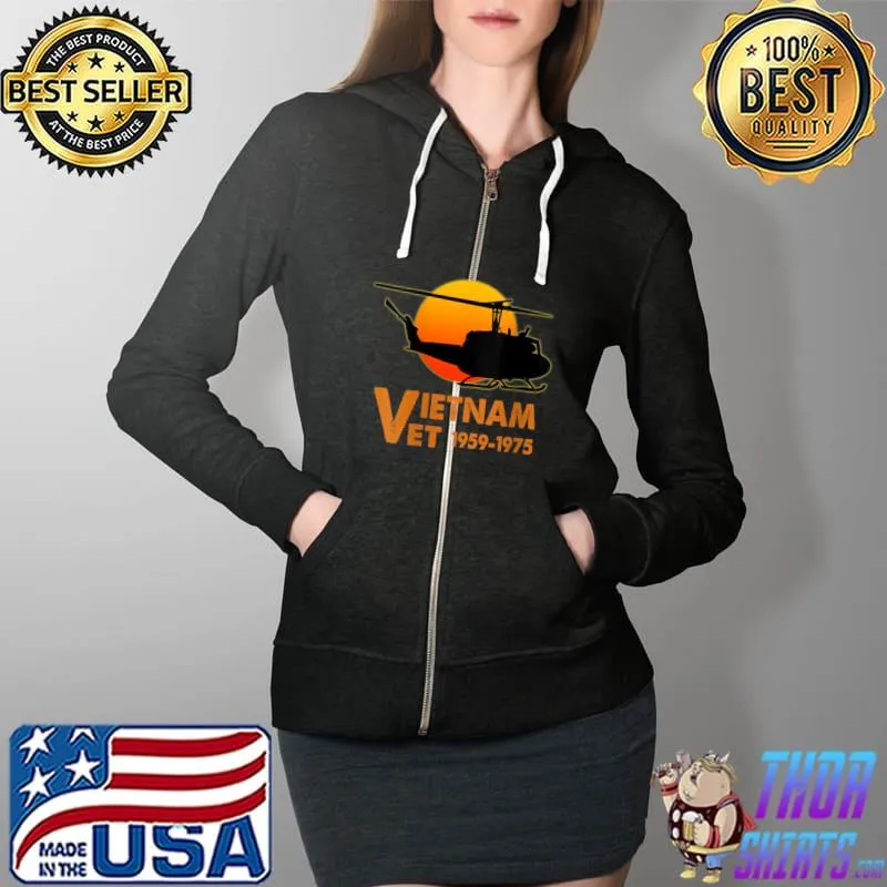 Best Vietnam Veteran 1959-1975 T-Shirt Full Zip Hooded