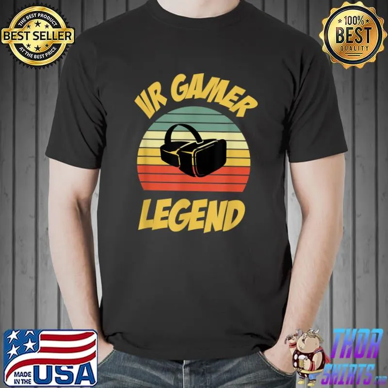 Best VR Gamer Gaming Legend Boys Teens Kids Men Virtual Gamer T-Shirt Unisex