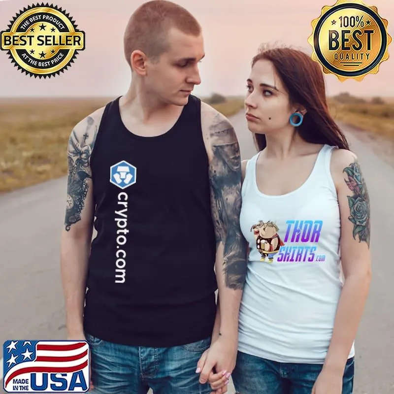 Cryptocom cro crypto coin vertical logo Tank Top