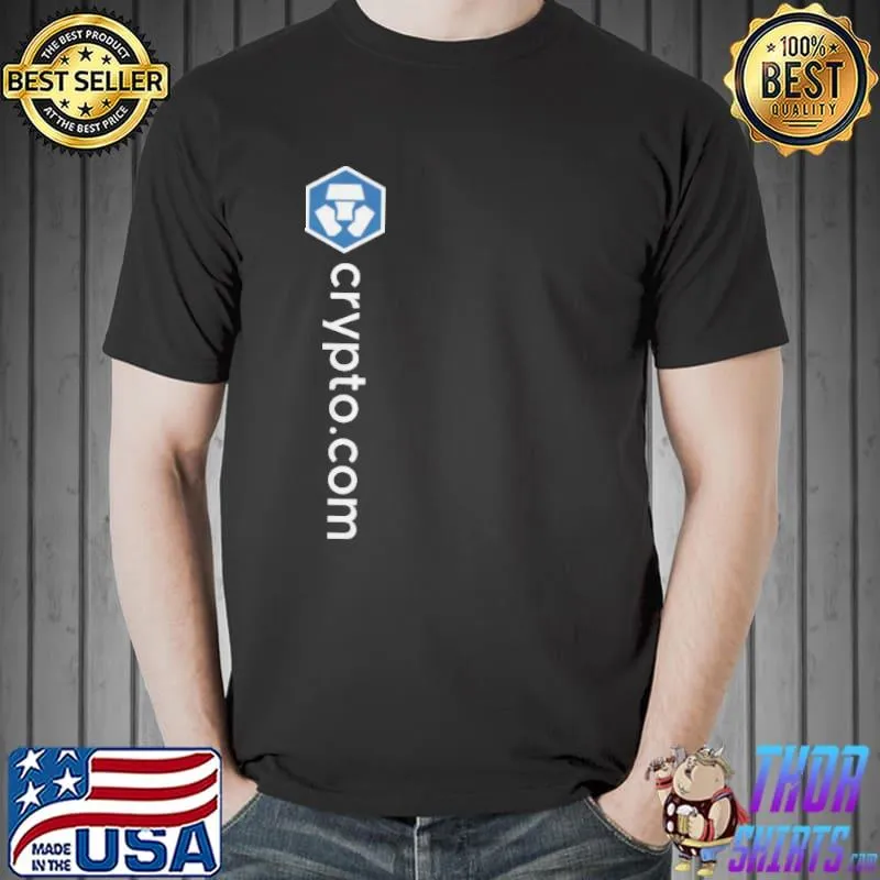 Cryptocom cro crypto coin vertical logo Unisex