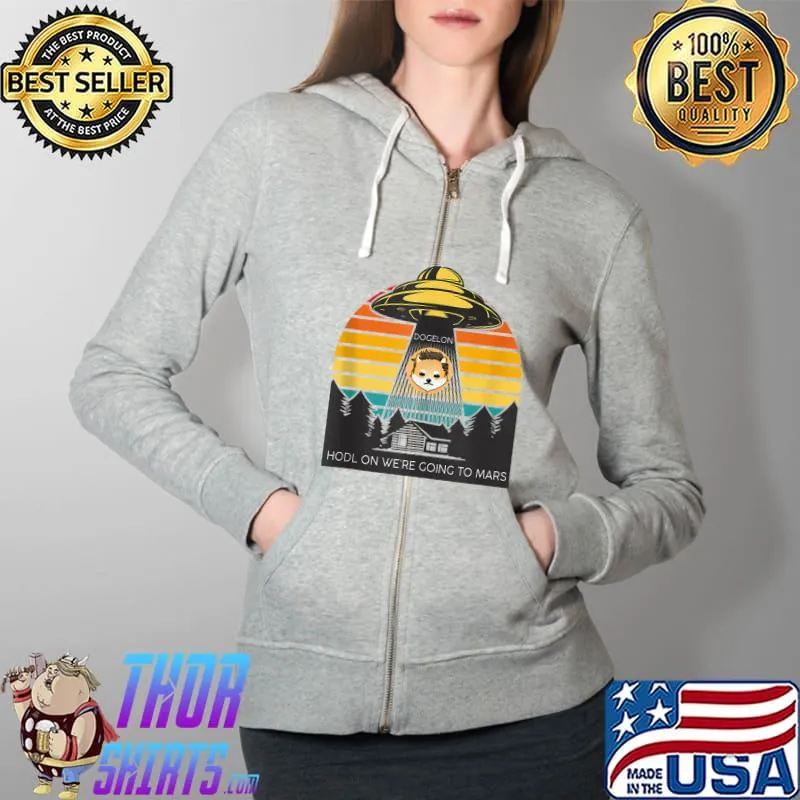 Dogelon Mars coin To The Moon Crypto Meme T- Full Zip Hooded