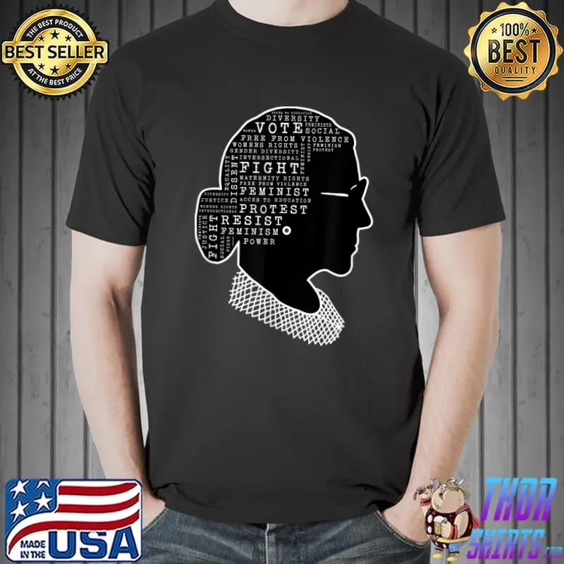 Feminism Quote - Ruth Bader Ginsburg Intersectional Feminist T-Shirt Unisex